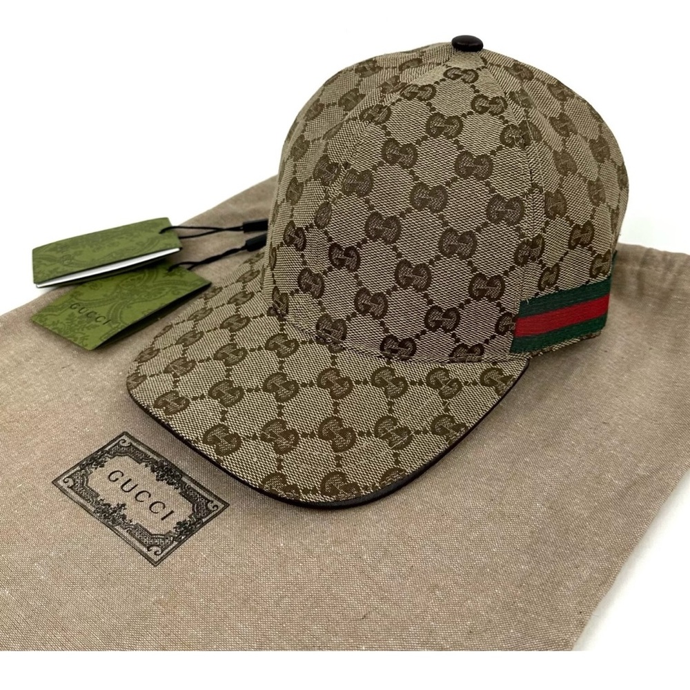 ORIGINAL Gucci GG CANVAS BASEBALL HAT